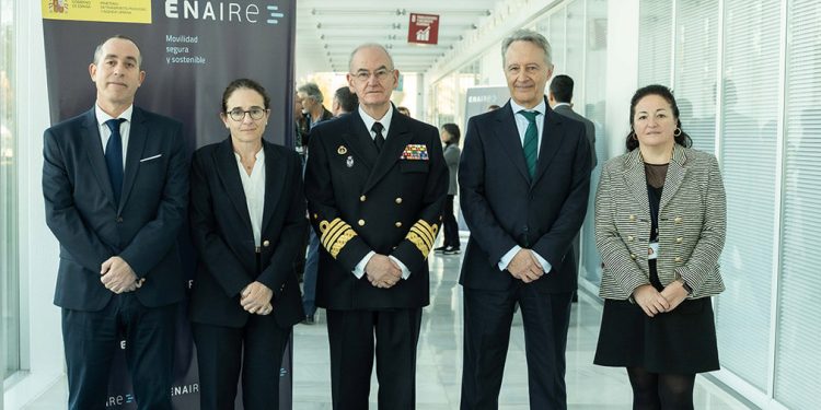 De izquierda a derecha, Enrique Gismera, Loreto Gutiérrez Hurtado, Teodoro López Calderón, Juan Ángel Treceño y Laura Garcés. Fuente: ENAIRE