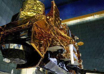 El satélite meteorológico MetOp-SG B supera con éxito las pruebas EMC. Fuente: Airbus