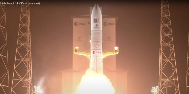 La ESA lanzó los satélites 33 y 34 del programa Galileo a bordo de un Ariane 6. Fuente: ESA