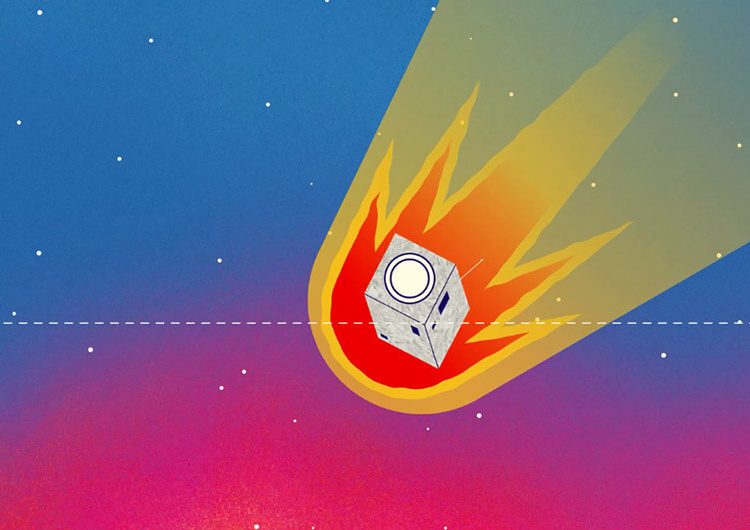 La ESA prepara la misión Draco para la reentrada destructiva de un satélite desde su interior. Fuente: ESA