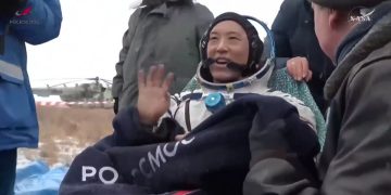 La Soyuz MS-27 aterrizó con tres astronautas a bordo. Fuente: Nasa
