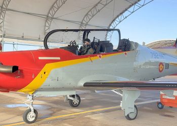 Primer vuelo en solitario de la Princesa de Asturias. Fuente: Ejército del Aire y del Espacio