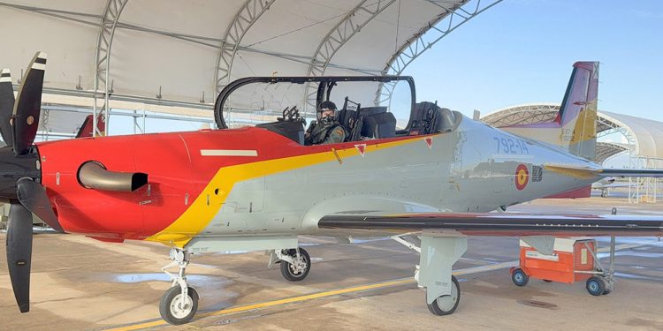 Primer vuelo en solitario de la Princesa de Asturias. Fuente: Ejército del Aire y del Espacio