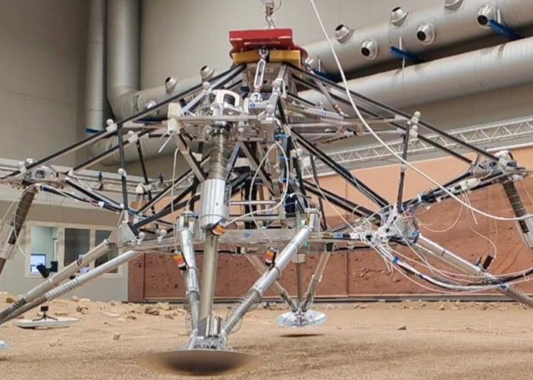 Europa pone a prueba las patas del módulo de descenso de ExoMars. Fuente: ESA