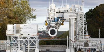 GE Aerospace prueba con éxito un sistema de motor eléctrico híbrido de fuselaje estrecho en una prueba en tierra. Fuente: GE Aeroespace
