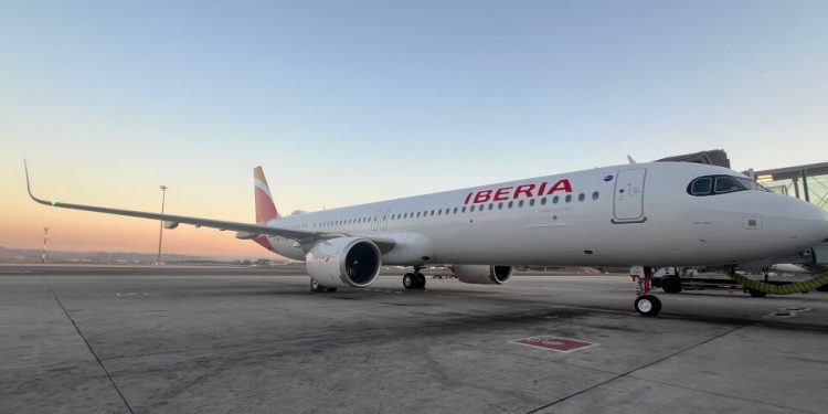 Iberia recibió un nuevo A321XLR. Fuente: Iberia