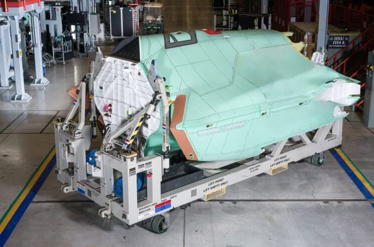 Fuselaje central del F-35 Lightning II. Fuente: Northrop Grumman