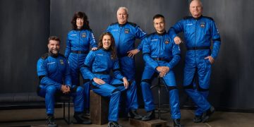 Tripulantes del vuelo NS-38 de Blue Origin. Fuente: Blue Origin