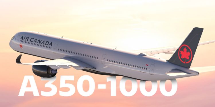 Air Canada encarga a Airbus hasta 16 aviones A350-1000. Fuente: Air Canada