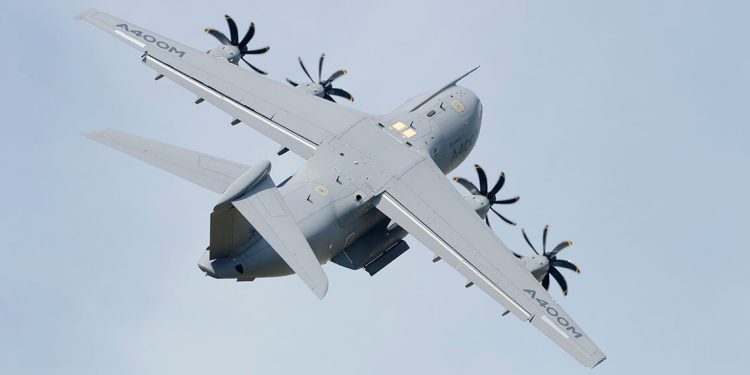 Indra protege el avión A400M con su sistema antimisiles de última generación InShield. Fuente: Indra