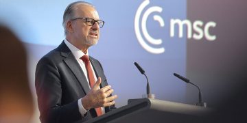 Josef Aschbacher, en la Conferencia de Seguridad de Munich. Fuente: ESA