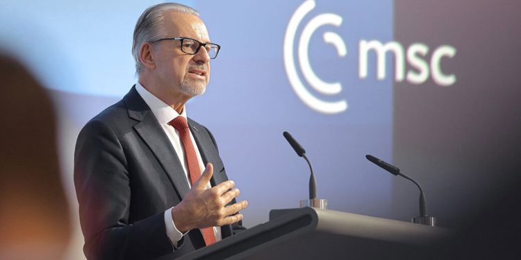 Josef Aschbacher, en la Conferencia de Seguridad de Munich. Fuente: ESA