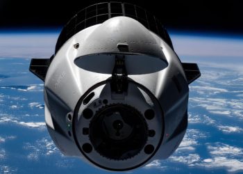 La nave de carga Dragon de SpaceX en la misión CRS-33 de la Nasa. Fuente: Nasa