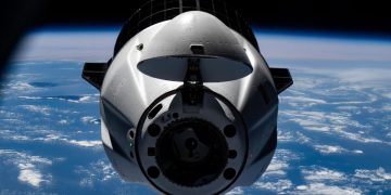 La nave de carga Dragon de SpaceX en la misión CRS-33 de la Nasa. Fuente: Nasa