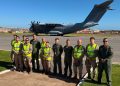 Primer aterrizaje y estacionamiento de un A400M en el aeródromo militar de Melilla. Fuente: Ejército del Aire y del Espacio