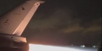 Pruebas con combustible sostenible en un Eurofighter en la Base de Torrejón. Fuente: Ejército del Aire y del Espacio
