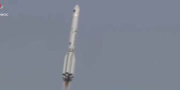 Un cohete ruso Protón-M lanzó el satélite meteorológico Elektro-L. Fuente: Roscosmos