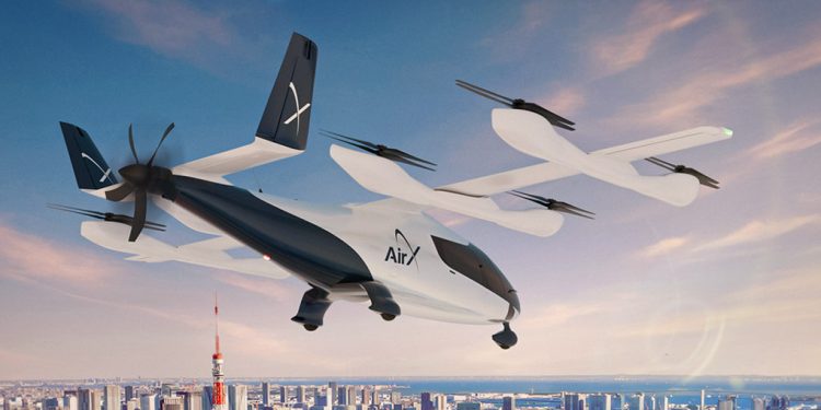 Un eVTOL de AirX. Fuente: Embraer