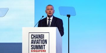 Willie Walsh, en la Cumbre de Aviación de Changi 2026. Fuente: IATA
