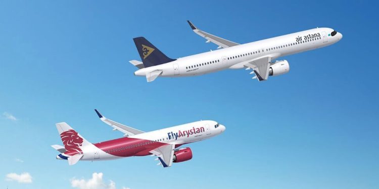 Air Astana firma un pedido histórico de 25 Airbus A320neo. Fuente: Airbus