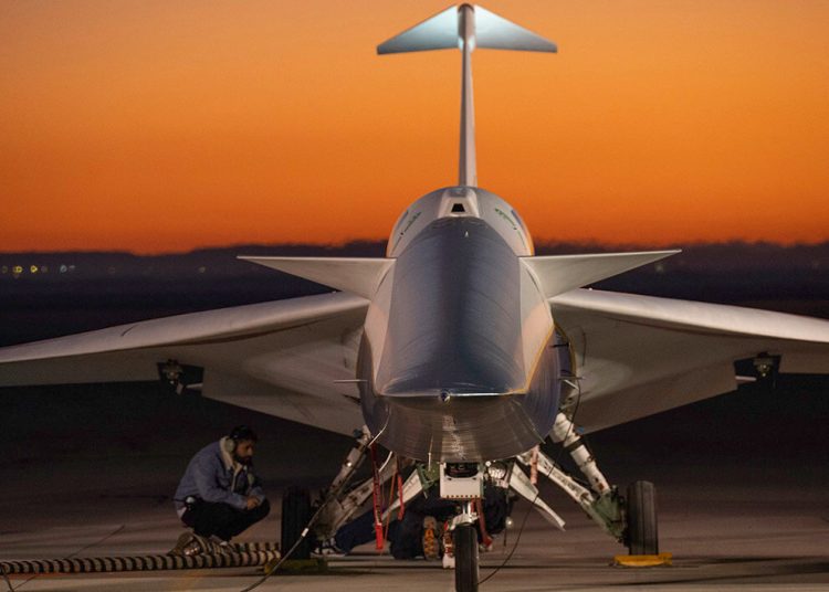 La Nasa realiza el segundo vuelo de su silencioso avión supersónico X-59. Fuente: Nasa/Jim Ross