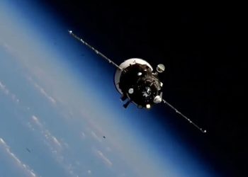 La nave de carga rusa Progress MS-33 se acopló manualmente a la ISS. Fuente: Nasa