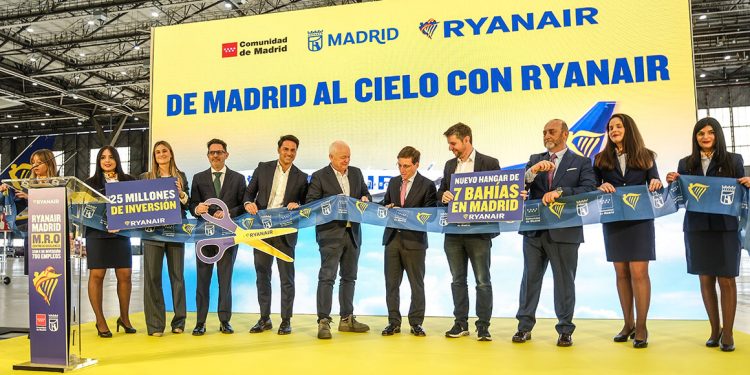 Ryanair inaugura en Madrid su mayor hangar de mantenimiento con una inversión de 25 millones de euros. Fuente: Ryanair