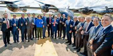 Vuelo de un prototipo de eVTOL ante el Gobierno brasileño. Fuente: Embraer