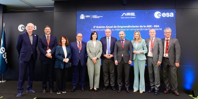 Acto institucional de la firma de los contratos de gestión de los tres nuevos centros ESA-BIC. Fuente: Ministerio de Ciencia.