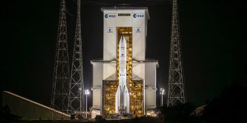 Arianespace lanzó otros 32 satélites Amazon Leo con el cohete Ariane 64. Fuente: Arianespace