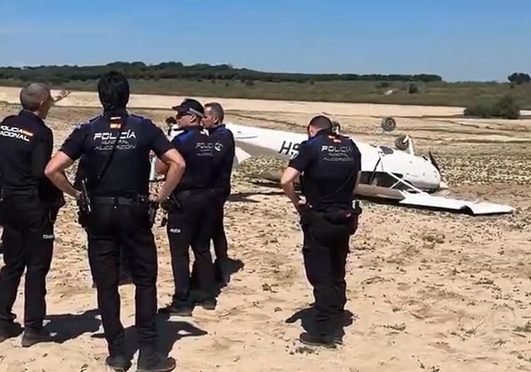 Dos heridos al aterrizar una avioneta en la localidad madrileña de Alcorcón. Fuente: 112 Comunidad de Madrid