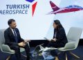 Entrevista al presidente de Turkish Aeroespace. Fuente: EFE