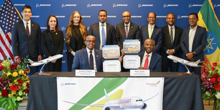 Ethiopian Airlines convierte las opciones de compra de seis aviones Boeing 787 Dreamliner en pedidos en firme. Fuente: Boeing
