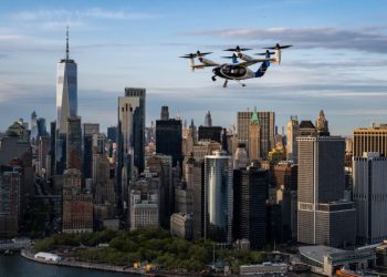 Joby completó el primer vuelo de taxi aéreo punto a punto en Nueva York. Fuente: Joby