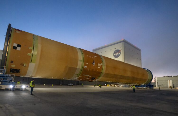 La Nasa presentará el próximo lunes la sección mayor del cohete lunar de Artemisa III. Fuente: Nasa