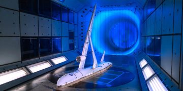 La Nasa y Boeing avanzan en la investigación de alas con refuerzos de celosía en fase de pruebas. Fuente: Nasa/QinetiQ