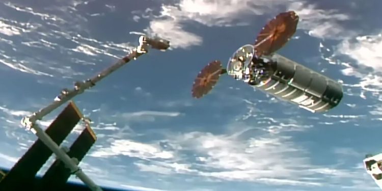 La nave de carga Cygnus XL llegó a la ISS y se instaló en el módulo Unity. Fuente: Nasa+