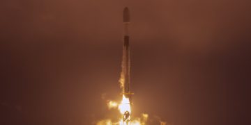 SpaceX lanzó su Falcon Heavy de la misión ViaSat-3 F3. Fuente: SpaceX