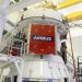Airbus Space acaba de instalar los cuatro paneles solares en el tercer Módulo de Servicio Europeo (ESM). Fuente: Airbus