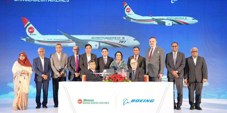 Biman Bangladesh Airlines encarga 14 aviones Boeing 787 y 737 MAX. Fuente: Boeing
