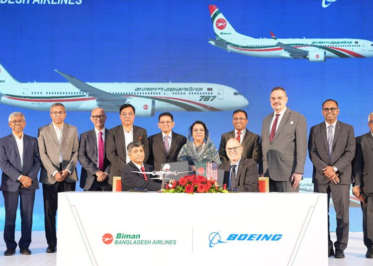 Biman Bangladesh Airlines encarga 14 aviones Boeing 787 y 737 MAX. Fuente: Boeing