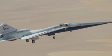 El X-59 de la Nasa. Fuente: Nasa/Jim Ross