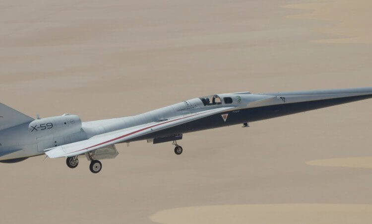 El X-59 de la Nasa. Fuente: Nasa/Jim Ross