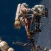 El cosmonauta de Roscosmos Sergey Ryzhiko durante una caminata espacial en octubre de 2025. Fuente: Nasa