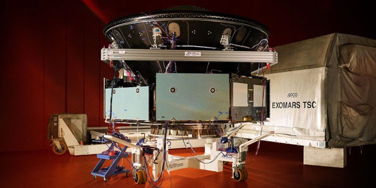 ExoMars 2028 avanza hacia su fase de pruebas con la integración de los modelos estructurales de la misión. Fuente: Thales Alenia Space