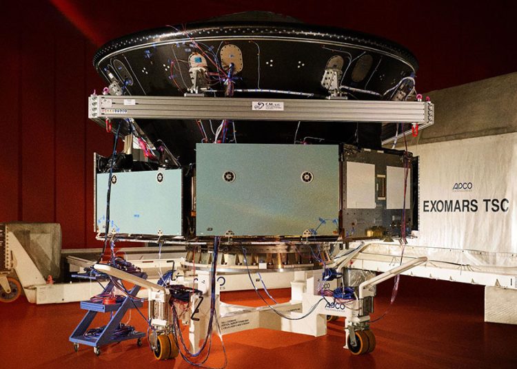 ExoMars 2028 avanza hacia su fase de pruebas con la integración de los modelos estructurales de la misión. Fuente: Thales Alenia Space