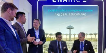 Firma del Memorando de ENAIRE y SkyGrid. Fuente: ENAIRE