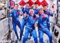 La nave Shenzhou-23 con tres astronautas a bordo llegó a la estación espacial china Tiangong. Fuente: Oficina de Ingeniería Espacial Tripulada de China