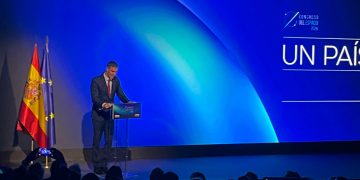 Pedro Sánchez en el Congreso del Espacio. Fuente: Actualidad Aeroespacial.
