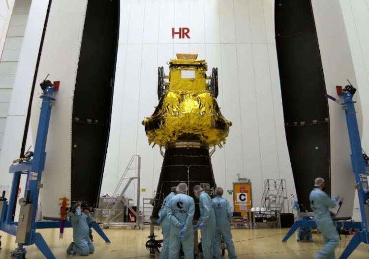 Todo dispuesto en Kourou para el lanzamiento de la misión Smile de la ESA. Fuente: ESA